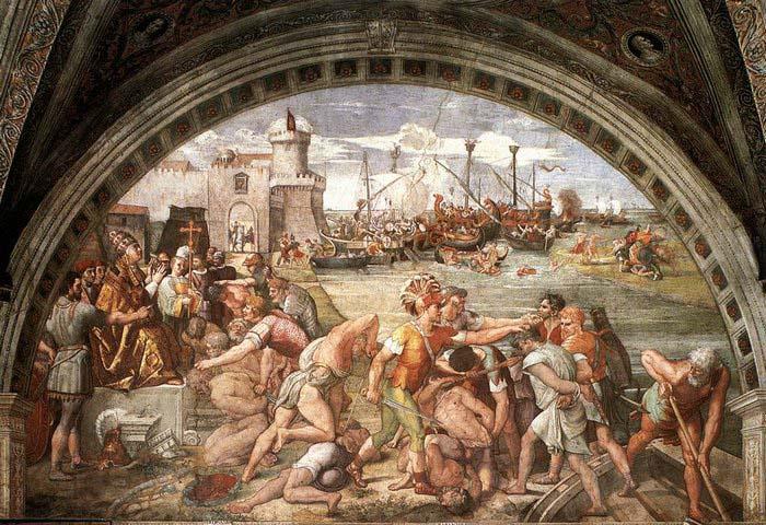RAFFAELLO Sanzio The Battle of Ostia Spain oil painting art
